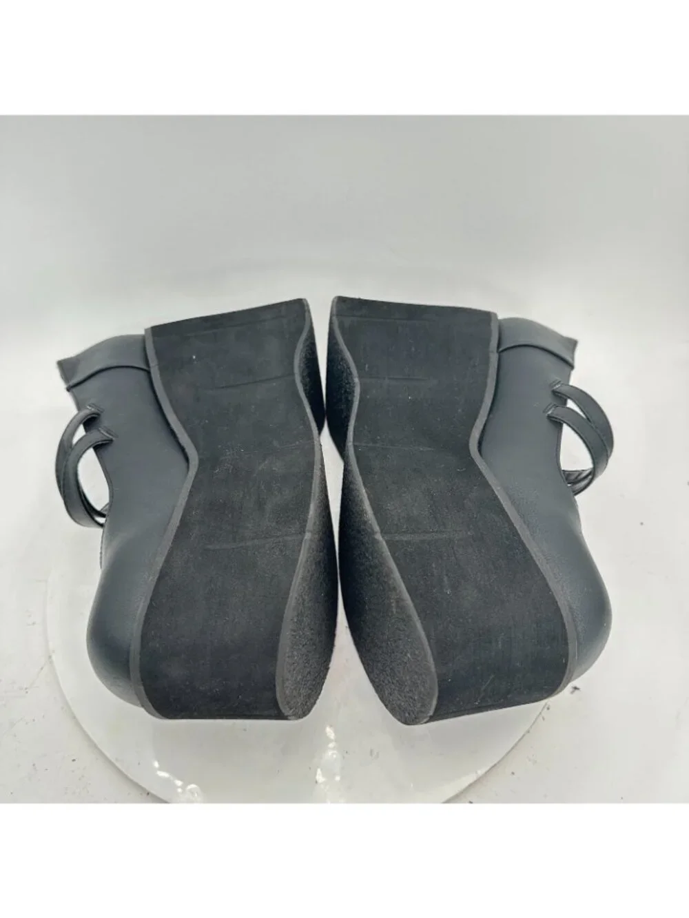 Demonia Women Size 12 Black Leather Maryjane Double Buckle High Platform Shoes